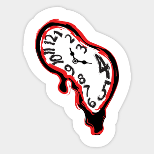 Melting Clock Sticker